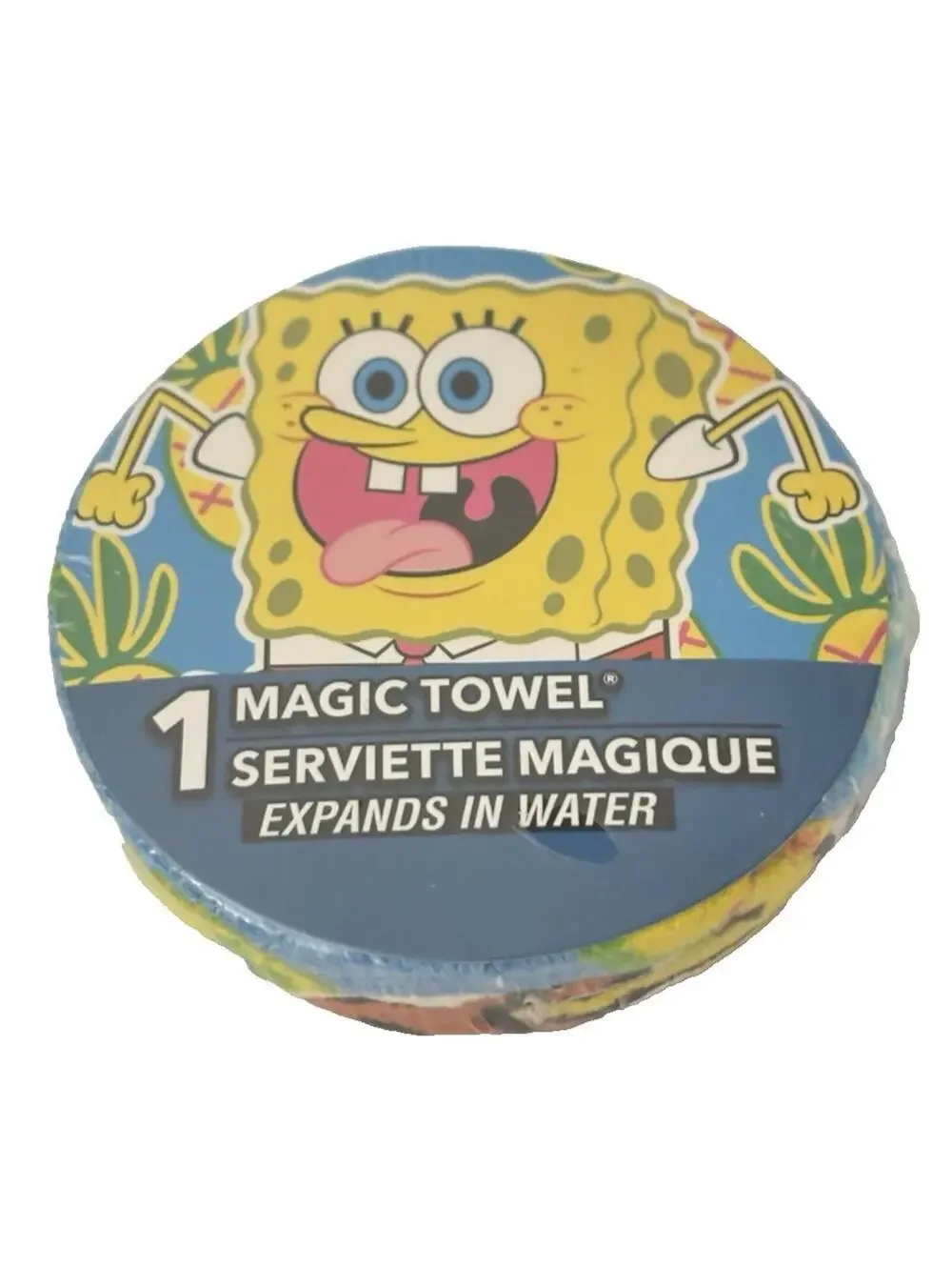 SpongeBob SquarePants Magic Towel Face Cloth 1pcs Add Water Watch Expand NEW